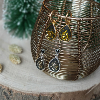 Oorbel druppel glitter